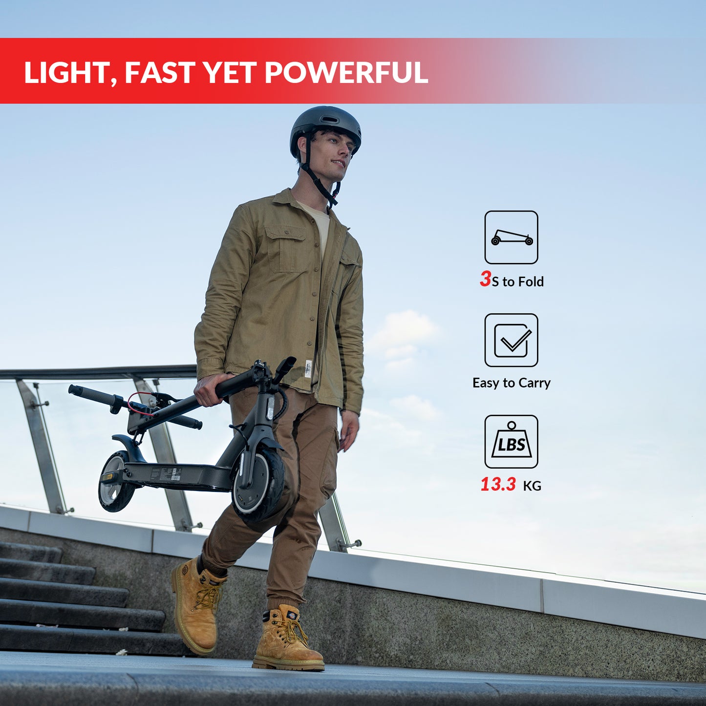Invanti ES09 Lite Electic Scooter 36V 7.5Ah 350W 30-35km £204.99