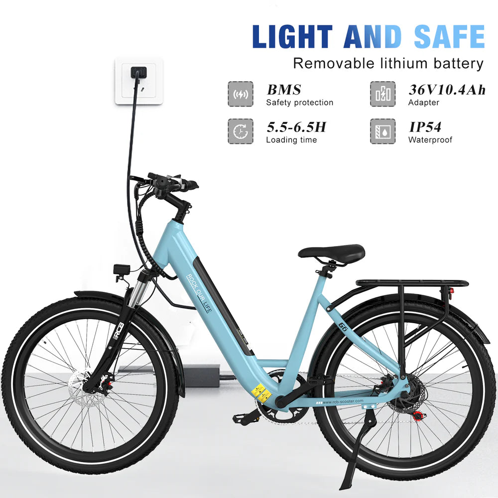 RCB G6 Electric Bike 10.4Ah 250W 50-90kM Range £749.99!
