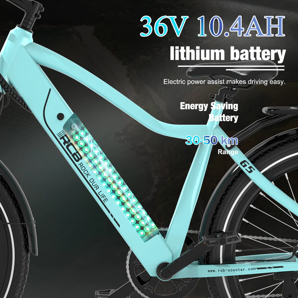 RCB G5 Electric Bicycle 10.4Ah 250W 50-90 KM Range £749.99!