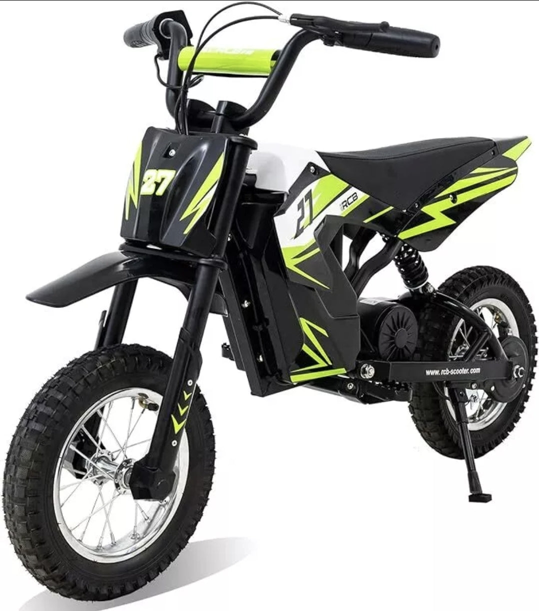 R9X RCB Kids Electric Motorcycle, electric motorblike with powerful motor, 5/7.5/15.5 MPH Speed Modos, Range 9.3Miles, 12 inch pneumatic tires, Electric bikes for kids age 3-12