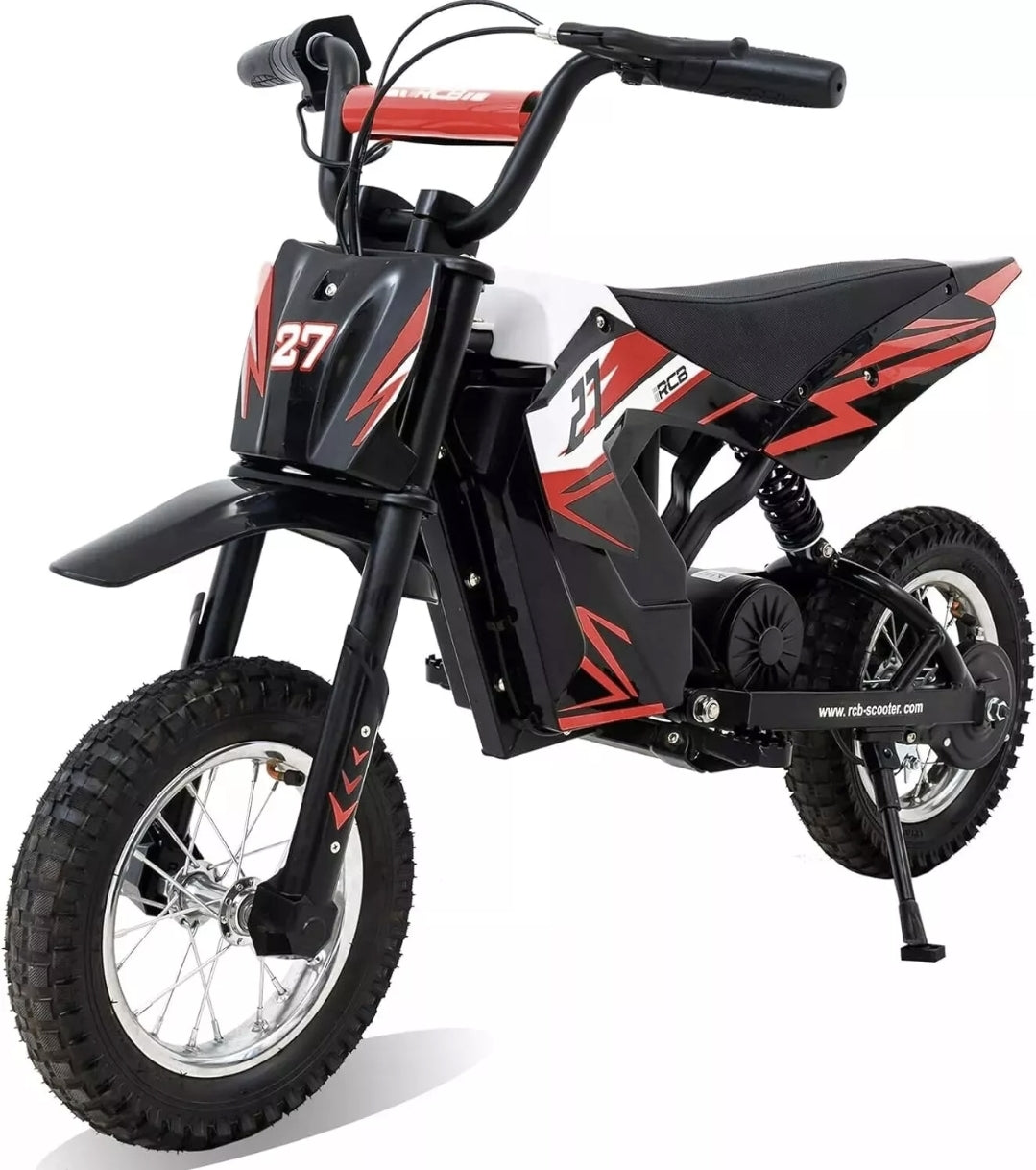R9X RCB Kids Electric Motorcycle, electric motorblike with powerful motor, 5/7.5/15.5 MPH Speed Modos, Range 9.3Miles, 12 inch pneumatic tires, Electric bikes for kids age 3-12