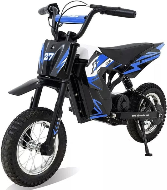 R9X RCB Kids Electric Motorcycle, electric motorblike with powerful motor, 3 Speed Mode's 5-7.5-15.5 MPH , Range 9.3Miles, 12 inch pneumatic tires, Electric bikes for kids age 3-12