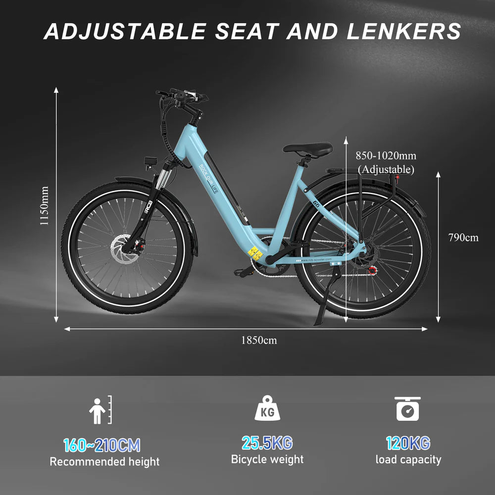 RCB G6 Electric Bike 10.4Ah 250W 50-90kM Range £749.99!