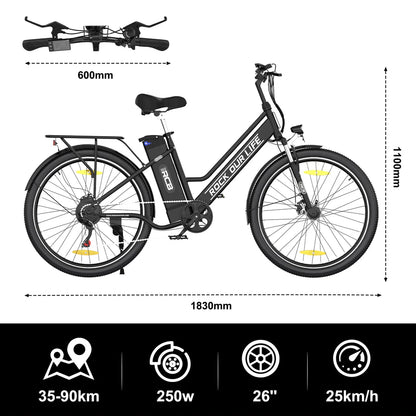 RCB RK8S 36V 10.4Ah 35-90KM 250W 7 SPEED £699.99!