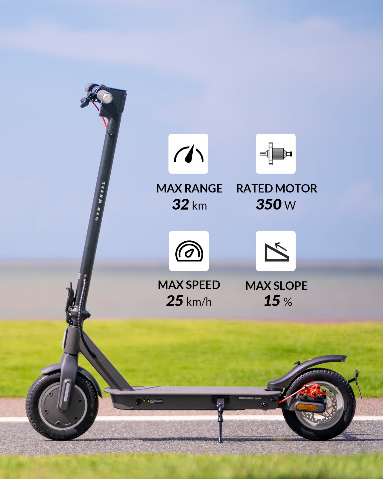 5TH Wheel V30 Pro Electric Scooter 350W 36V 7.5Ah 30-35km £259.99