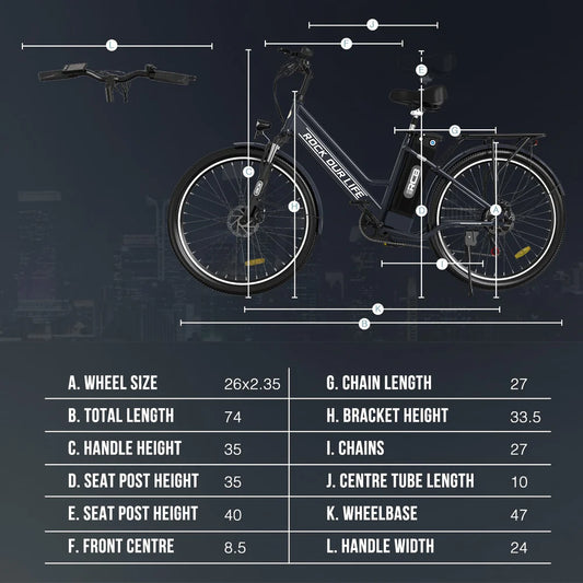 RCB RK8S 36V 10.4Ah 35-90KM 250W 7 SPEED £699.99!