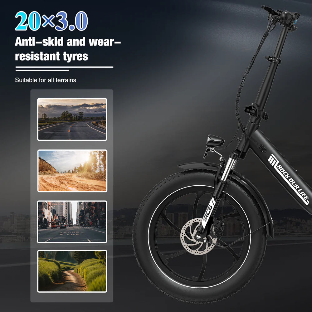 RCB RK6 Fat Tyre Folding Electric bicycle 15.6Ah 250W