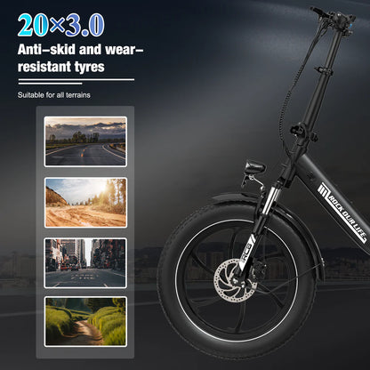 RCB RK6 Fat Tyre Folding Electric bicycle 15.6Ah 250W