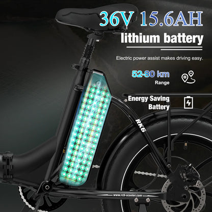 RCB RK6 Fat Tyre Folding Electric bicycle 15.6Ah 250W