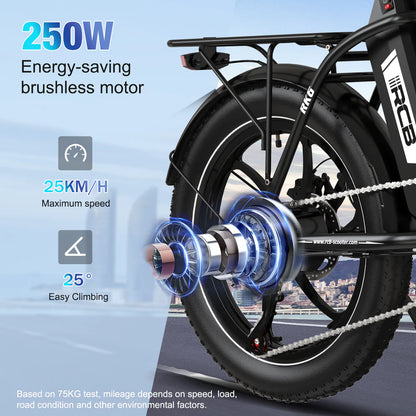 RCB RK6 Fat Tyre Folding Electric bicycle 15.6Ah 250W