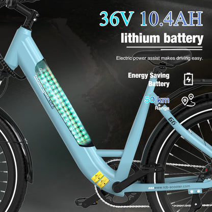 RCB G6 Electric Bike 10.4Ah 250W 50-90kM Range £749.99!