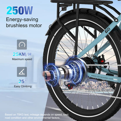 RCB G6 Electric Bike 10.4Ah 250W 50-90kM Range £749.99!
